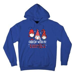 Chillin With My Gnomies Christmas Buffalo Plaid Xmas Family Gift Tall Hoodie