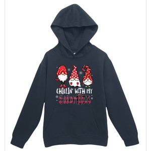 Chillin With My Gnomies Christmas Buffalo Plaid Xmas Family Gift Urban Pullover Hoodie