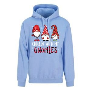 Chillin With My Gnomies Christmas Buffalo Plaid Xmas Family Gift Unisex Surf Hoodie