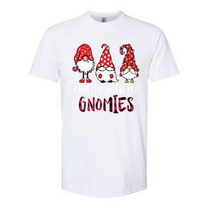 Chillin With My Gnomies Christmas Buffalo Plaid Xmas Family Gift Softstyle CVC T-Shirt