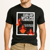 Chillin With My Turkeys Thanksgiving Funny Cooling Performance Crew T-Shirt
