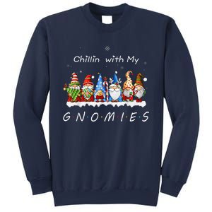 Chillin With My Gnomies Funny Gnome Christmas Pamajas Family Sweatshirt