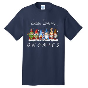 Chillin With My Gnomies Funny Gnome Christmas Pamajas Family Tall T-Shirt