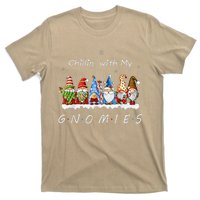 Chillin With My Gnomies Funny Gnome Christmas Pamajas Family T-Shirt