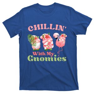 Chillin With My Gnomies Tropical Gnomes With A Flamingo Gift T-Shirt