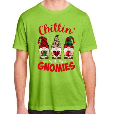 Chillin With My Gnomie Leopard Women Christmas Gnome Buffalo Adult ChromaSoft Performance T-Shirt