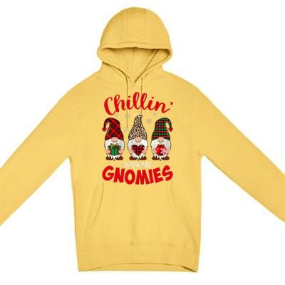 Chillin With My Gnomie Leopard Women Christmas Gnome Buffalo Premium Pullover Hoodie