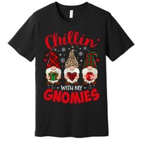 Chillin With My Gnomie Leopard Women Christmas Gnome Buffalo Premium T-Shirt