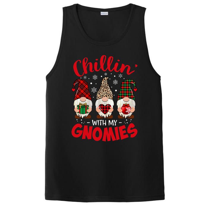 Chillin With My Gnomie Leopard Women Christmas Gnome Buffalo PosiCharge Competitor Tank