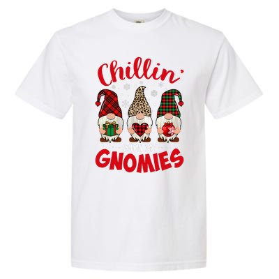 Chillin With My Gnomie Leopard Women Christmas Gnome Buffalo Garment-Dyed Heavyweight T-Shirt