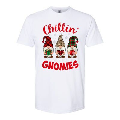 Chillin With My Gnomie Leopard Women Christmas Gnome Buffalo Softstyle CVC T-Shirt