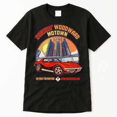 Cruisin Woodward Motown Detroit To Pontiac A Michigan Tradition Tall T-Shirt