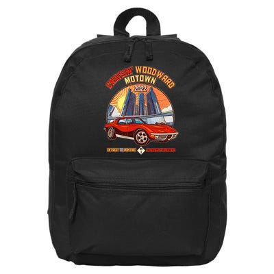 Cruisin Woodward Motown Detroit To Pontiac A Michigan Tradition 16 in Basic Backpack