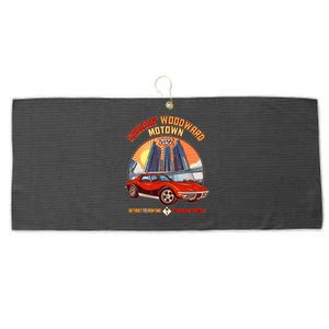 Cruisin Woodward Motown Detroit To Pontiac A Michigan Tradition Large Microfiber Waffle Golf Towel