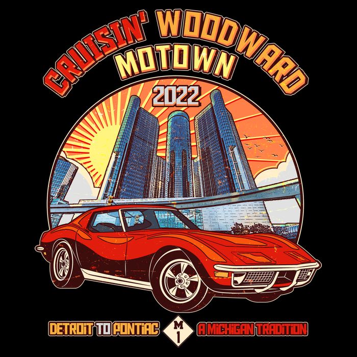 Cruisin Woodward Motown Detroit To Pontiac A Michigan Tradition Ladies Long Sleeve Shirt