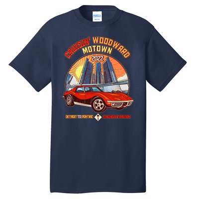 Cruisin Woodward Motown Detroit To Pontiac A Michigan Tradition Tall T-Shirt