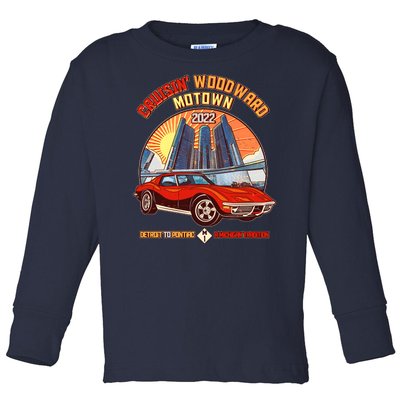 Cruisin Woodward Motown Detroit To Pontiac A Michigan Tradition Toddler Long Sleeve Shirt