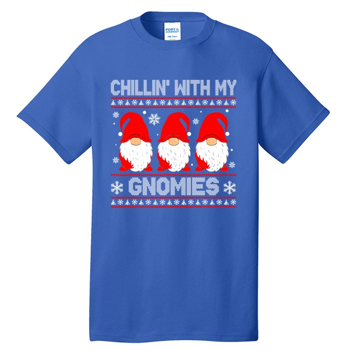 Chillin With My Gnomies Matching Family Christmas Gnome Gift Tall T-Shirt