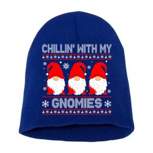 Chillin With My Gnomies Matching Family Christmas Gnome Gift Short Acrylic Beanie