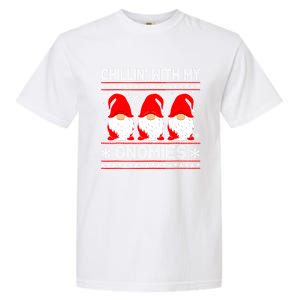 Chillin With My Gnomies Matching Family Christmas Gnome Gift Garment-Dyed Heavyweight T-Shirt