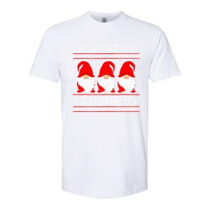 Chillin With My Gnomies Matching Family Christmas Gnome Gift Softstyle CVC T-Shirt