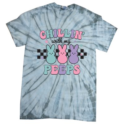 Chillin With My Peeps Easter Bunny Tie-Dye T-Shirt