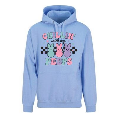 Chillin With My Peeps Easter Bunny Unisex Surf Hoodie