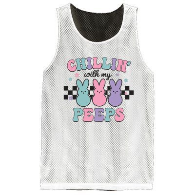 Chillin With My Peeps Easter Bunny Mesh Reversible Basketball Jersey Tank