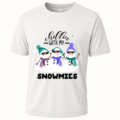 Chillin With My Snowmies Funny Christmas Pajamas Xmas Gifts Performance Shirt