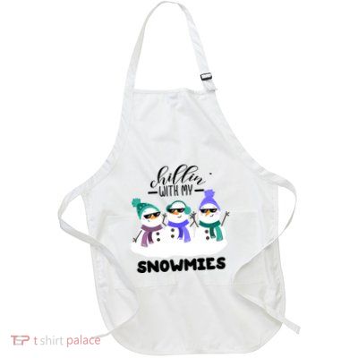Chillin With My Snowmies Funny Christmas Pajamas Xmas Gifts Apron
