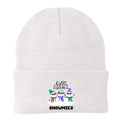 Chillin With My Snowmies Funny Christmas Pajamas Xmas Gifts Beanie