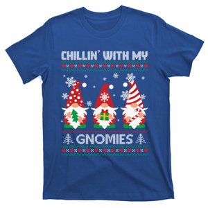 Chillin With My Gnomies Matching Family Christmas Gnome Gift T-Shirt