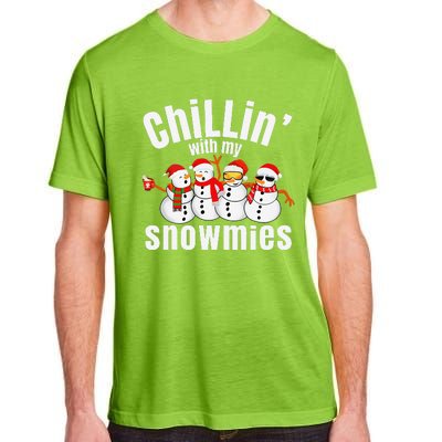 Chillin With My Snowmies Ugly Christmas Sweater Snowman Adult ChromaSoft Performance T-Shirt