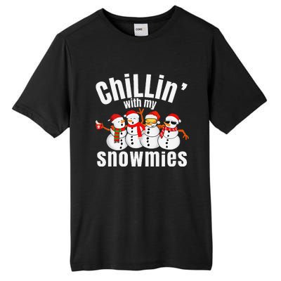 Chillin With My Snowmies Ugly Christmas Sweater Snowman Tall Fusion ChromaSoft Performance T-Shirt