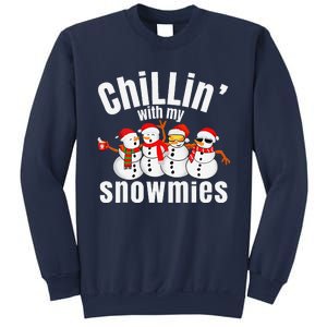 Chillin With My Snowmies Ugly Christmas Sweater Snowman Sweatshirt