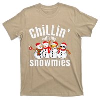 Chillin With My Snowmies Ugly Christmas Sweater Snowman T-Shirt