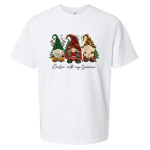 Chillin With My Gnomies Matching Family Christmas Gnome Sueded Cloud Jersey T-Shirt