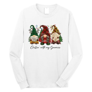 Chillin With My Gnomies Matching Family Christmas Gnome Long Sleeve Shirt