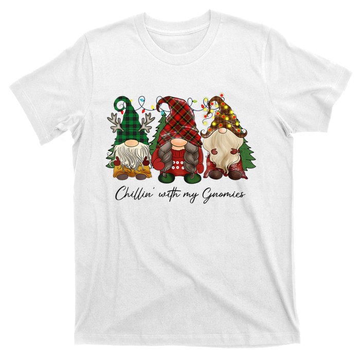 Chillin With My Gnomies Matching Family Christmas Gnome T-Shirt