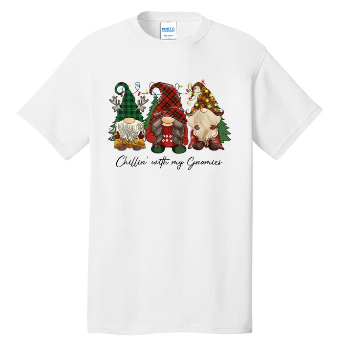 Chillin With My Gnomies Matching Family Christmas Gnome Tall T-Shirt