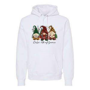 Chillin With My Gnomies Matching Family Christmas Gnome Premium Hoodie