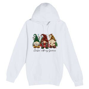 Chillin With My Gnomies Matching Family Christmas Gnome Premium Pullover Hoodie