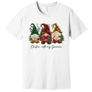 Chillin With My Gnomies Matching Family Christmas Gnome Premium T-Shirt