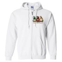 Chillin With My Gnomies Matching Family Christmas Gnome Full Zip Hoodie