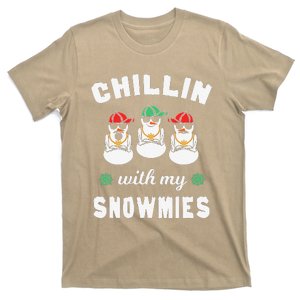 Chillin With My Snowmies Ugly Christmas Snowman T-Shirt