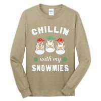 Chillin With My Snowmies Ugly Christmas Snowman Tall Long Sleeve T-Shirt