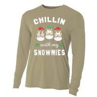 Chillin With My Snowmies Ugly Christmas Snowman Cooling Performance Long Sleeve Crew