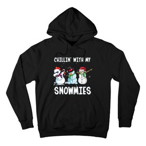 Chillin With My Snowmies Family Pajamas Snowman Christmas Hoodie