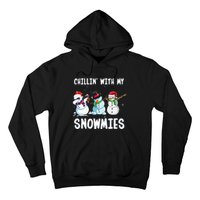 Chillin With My Snowmies Family Pajamas Snowman Christmas Hoodie