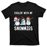 Chillin With My Snowmies Family Pajamas Snowman Christmas T-Shirt